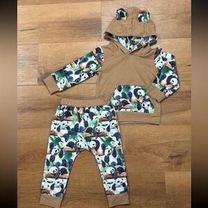 Panda Hoodie & Joggers Matching Set NEW!